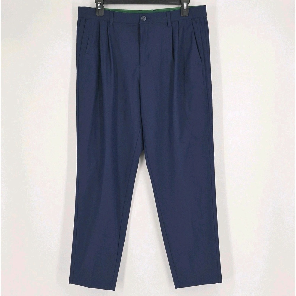 adidas Golf Men's Twistknit F Pleat Pants 36x32‎ Night Indigo Navy Blue JF5014
